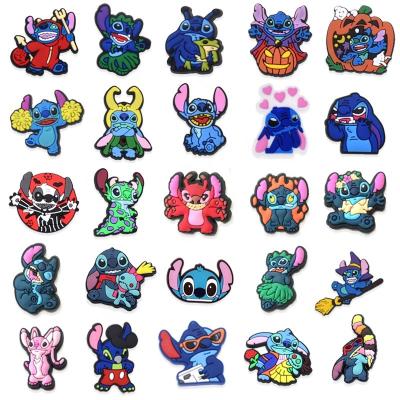 China Durable And Soft Popular Cute Shoe Charms Cartoon Stitch Anime Shoe Charms Bulk Shoe Decorations For Kids Cuciture By Scarpe for sale