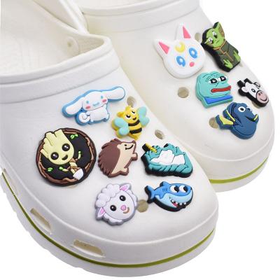 China Durable and Soft Baby Yoda Shoe Charms Cute Animal Character Shoe Decoration Wristband Accessories for Favors Gift for sale