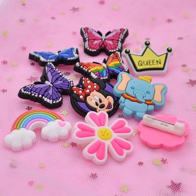 China Durable Cartoon Soft PVC Brooch Clothes Pins Pins Accessories DIY for sale