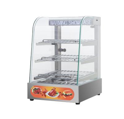 China 3 Layers Electric Commercial Buffet Food Display Warmer For Kitchen Equipment Display Showcase 370*450*580 for sale