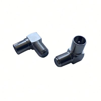 China RF CATV F 90 Degree PAL Female Connector for sale