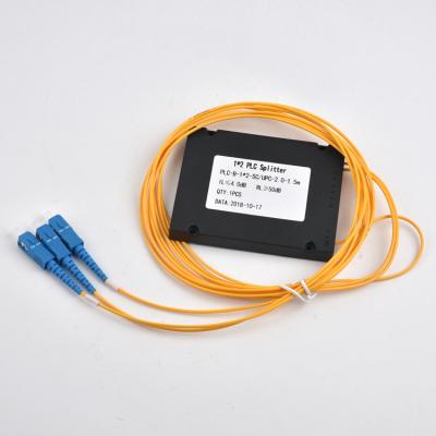 China Rack Mounted Top Selling FTTH 1X2 PLC Optical Splitter PLC-PB-1x2 for sale