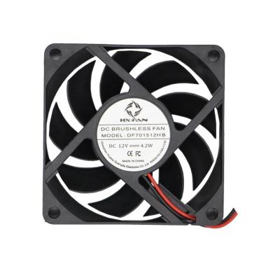 China Low Noise Industrial Equipment DF701512HB Factory 12V 70x70x15mm DC Axial Fan for sale