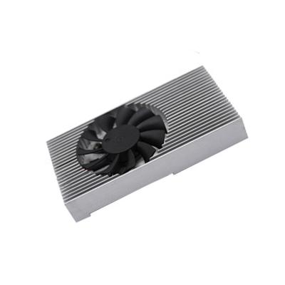 China Baking Equipment Absorbs Heat DF601005MB HXFAN Aluminum Square To Shape Heatsink DC Anodized Fan for sale