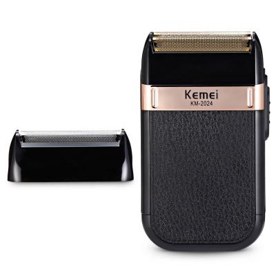 China Kemei-2024 Twin Blade USB Charging Electric Shaver For Men Reciprocating Blade Razor Razor Beard Trimmer Twin Shaving Machine for sale