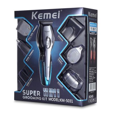 China Hotel Kemei-5031 11 in 1 USB Rechargeable Professional Electric Hair Trimmer Haircut Razor Beard Trimmer Machine for sale