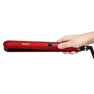 China Hotel Kemei-2205 Ceramic Coating Hair Straightener and Curling Iron for sale