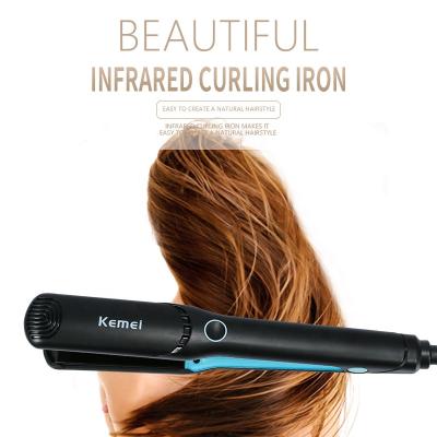 China Hotel Kemei-2168 Ceramic Hair Straightener Flat Iron Styling Tools Coating Straightening Iron For Hair Curling Flat Iron Straightening for sale