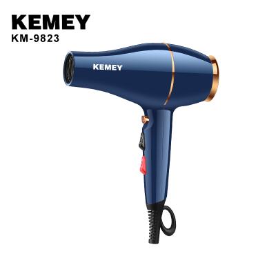 China KEMEY KM-9823 1400W Double Automatic Hair Dryer Hot And Cold Tone Salon Professional Ionic Thermostat Professional Hair Dryer for sale