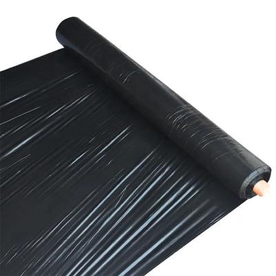 China UV Resistant Agricultural Black Plastic Ground Cover Silver&Black Mulching Greenhouse Mulch Film for sale