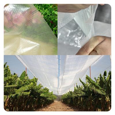 China Long time 200 micron pe plastic greenhouse with reinforced woven uv resistant protected film covering greenhouse for sale