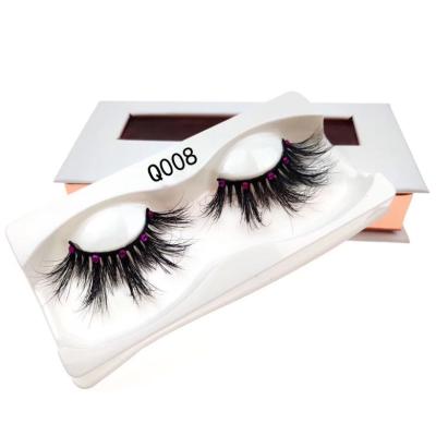 China Comfortable Custom Packaging Cruelty Free 22mm Diamond 3D Mink Lashes Wear Box Private Label for sale