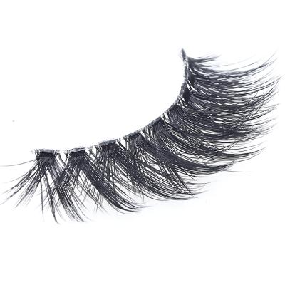 China Vegan Eye Friendly Best Choice Lashes Manufacture 3D Silk Strip Custom Clear Strip False Eyelashes for sale