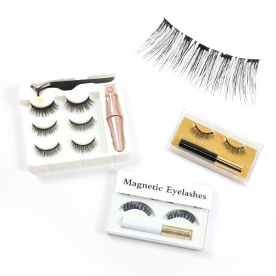 China Vegan Friendly Wholesale Magnetic Eyeliner And Eyelash With 3D Private Label Magnetic Lashes Custom Magnetic Eyelashes for sale