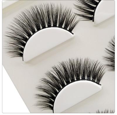 China Vegan Friendly High Quality Custom Eye Lashes 3 5 10 Pair 3d Silk False Eyelashes for sale