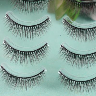 China 5 Pairs Vegan Friendly Popular Natural Wicks 4-12mm Tapered Lashes Whips Natural Length In Stock for sale