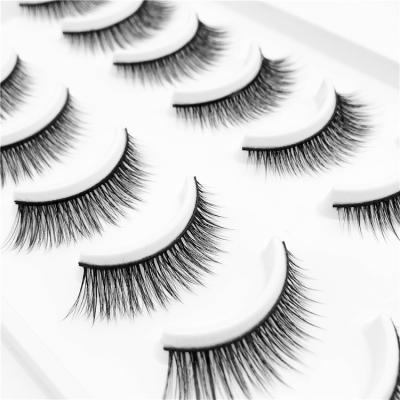 China Use long comfortable natural 3d false eyelashes 5 pairs 10 pairs false eyelashes for sale