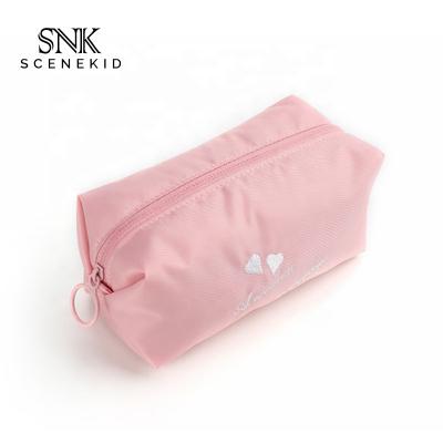 China Wholesale Eco-Friendly Small Cosmetic Bag, Custom Logo Portable Polyester Mini Women Makeup Bag For Travel for sale