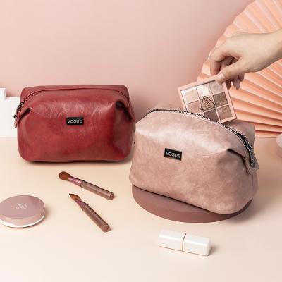 China Custom Large Capacity Fashion Women Makeup Lady Bags Waterproof PU Leather Make Up Bag Storage Organizer PU Travel Cosmetic Pouch Daily Bag for sale