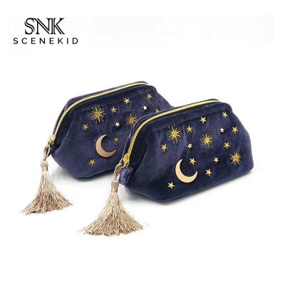 China New Design Durable Makeup Cosmetic Bag , Small Pouch Soft Bag With Tassels For Cosmetic for sale