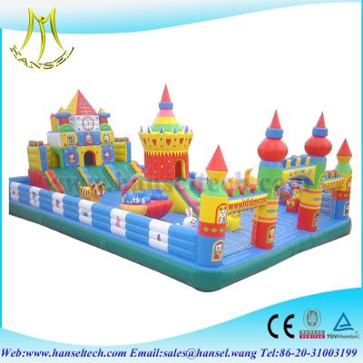 China Hansel amazing plastic cheap bouncy castle for commercial in school for sale