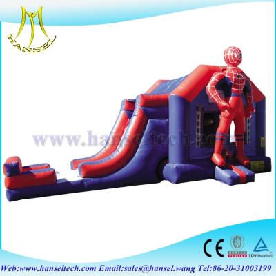 China Hansel perfect inflatable spider man bouncy castle with slide combo for sale