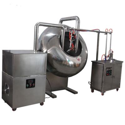 China Fruit Processing Plant Nut Hazelnut Peanut Almond Chocolate Coating Machine Chocolate Coating Pan Machine for sale