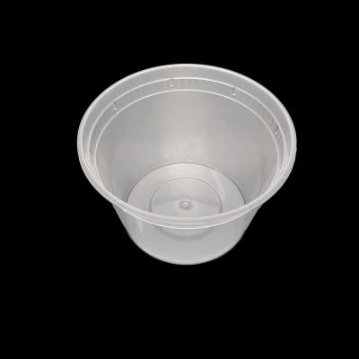 China Black Plastic 16OZ Round Freezer Microwavable Safe Disposable Plastic Box OEM ODM Microwavable Plastic Microwavable Container for sale