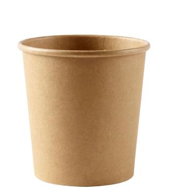 China ODM/OEM Eco-Friendly Biodegradable Food Grade Embalaje De Alimentos Round Brown Take Out Salad Quick Fraft Edible Soup Cup Bowl for sale