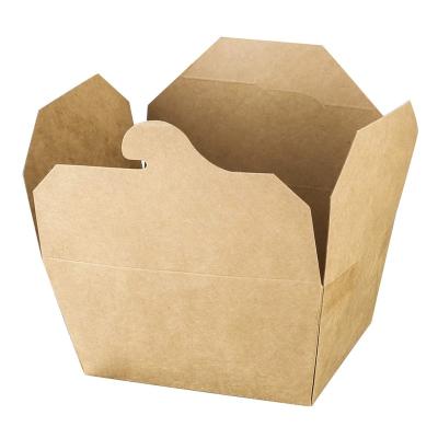 China YBY OEM/ODM Kotak Disposable Food Bowl Takeout Restaurant Disposable Folding Rectangular Compostable Paper Box for sale