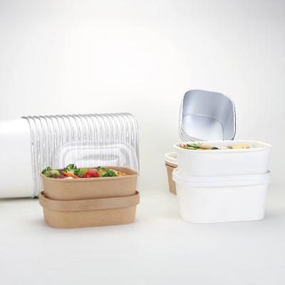 China YBY OEM/ODM Cajas Takeout Lunch Boxes Biodegradable Custom Disposable Rectangular Compostable Salad Takeout Food Container for sale