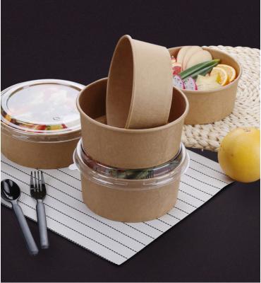 China ODM / OEM Eco - Friendly Kemasan Makanan Round White Biodegradable Eco - Friendly Take Away Salad Quick Edible Paper Packaging Boxes for sale