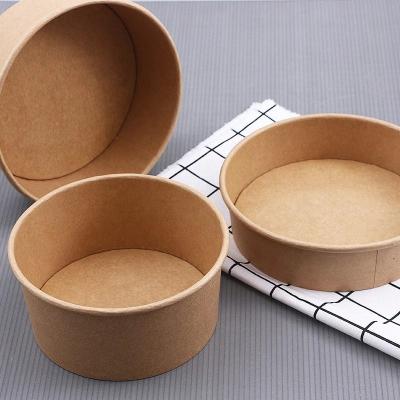 China ODM/OEM Fast Edible Paper Packaging Boxes Brown Eco-friendly Biodegradable Disposable Salad Ring Food Packaging Boxes for sale