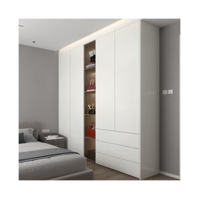 China Modern bedroom wardrobe pictures hook black coat hanging on the wall wardrobe cabinet for sale