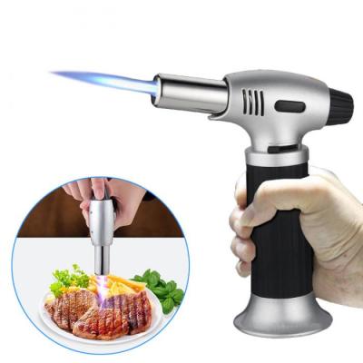 China Cooking and Cutting Gas Butane Blowtorch Jet Lighter Culinary Solder Cooking Rechargeable Cooking Tool for sale