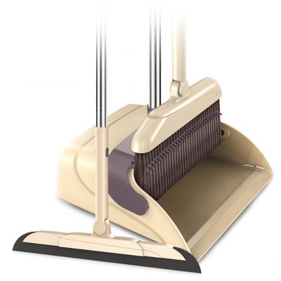 China Durable Premium Brush Cleaner Broom and Long Dustpan Set Handle for sale