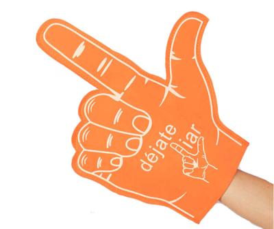 China Promotional Gifts Foam Hand Customize LOGO Color EVA Fingers Sports Event Sponge Foam Cheering Fingers for sale