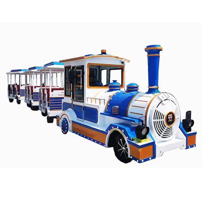 China Metal Amusement Diesel Rides Train Trackless Train / Electric Trackless Train for sale