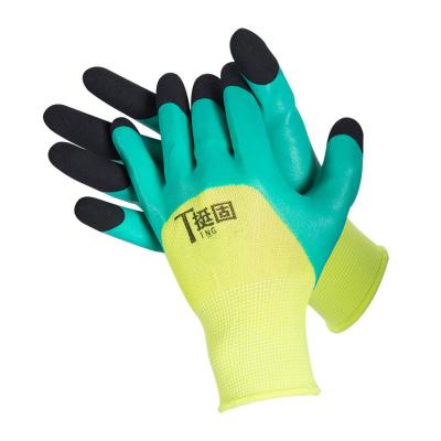 China Anti-cut factory good quality hand gloves safety leather latex rubber gloves directly for sale