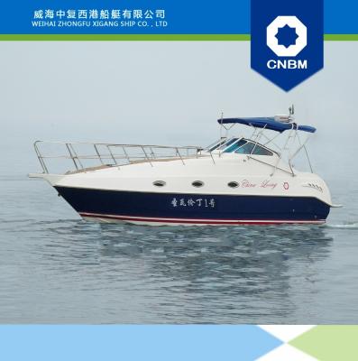 China Luxury Fiberglass FRP Boat Sports And Leisure Yacht Yacht Speed ​​Boat 9.32m for sale