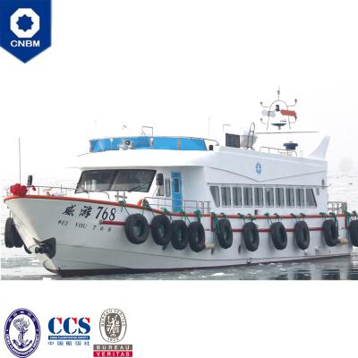 China 23.7m FRP Twin Motored Pleasure Craft Catamaran Passenger Boat Tour Boat Water Sightseeing for sale