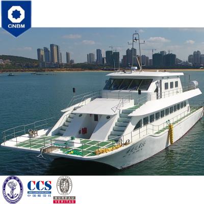 China 25m FRP Bimotored Pleasure Craft 25m Catamaran Passenger Boat Tour Boat Water Sightseeing for sale