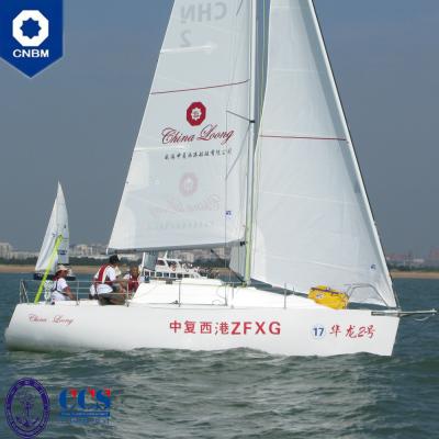 China Water Sports 7.99m Fiberglass Hull Material Sailing Boat Special Purpose For Training And Competition With Motor for sale