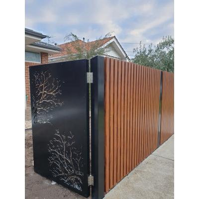 China Waterproof Customized Leaf Design Garden Fence Gate for sale