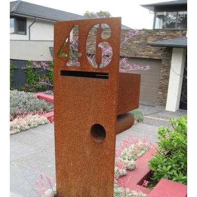 China Garden Wall Mounted USA Corten Steel Metal Mailbox for sale