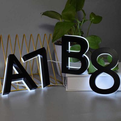 China Factory Supply Waterproof Customized Size High Brightness Backlit Acrylic House Door Number Sign Led Signage for sale