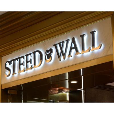 China China Manufacture Metal Buildings China Manufacture Polished Letter Sign Outdoor Led Backlit Signage For Store for sale