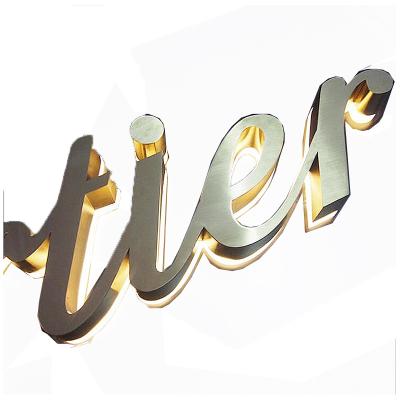 China High Quality Buildings Customs Lead Backlit Letters 3d Stainless Steel Letter Sign Led Sign Light For Shop for sale