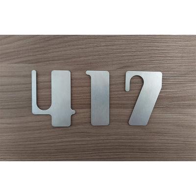 China Best Selling Buildings 304 Stainless Steel Metal Digital Door Sign House Numbers For Popular House Letter for sale