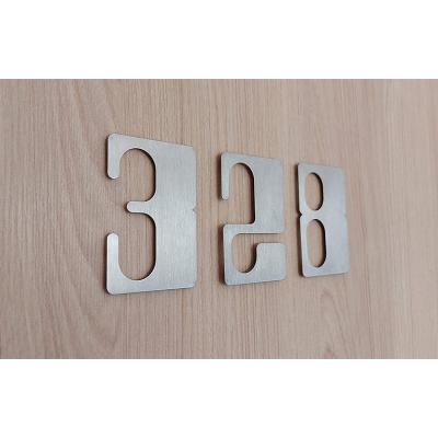 China Buildings Profession Design Hotel And House Use Stainless Steel Number Door Plate For Popular House Letter for sale